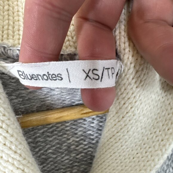 Bluenotes Cabin Salt & Pepper Shawl Collar Cardigan Women XS Cowichan - Picture 4 of 5